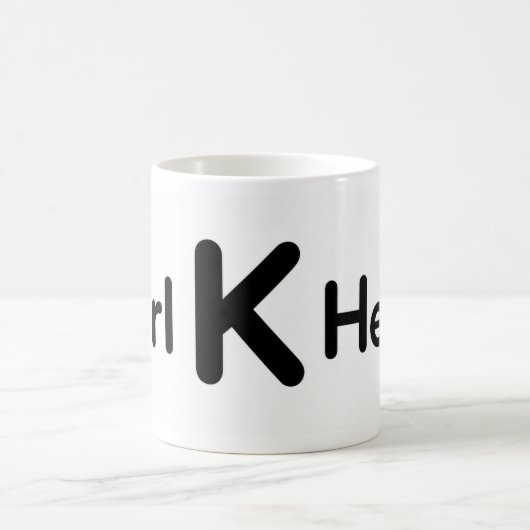 Mug Conception d'initiales personnalisées sur café bla (Centre)