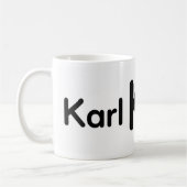 Mug Conception d'initiales personnalisées sur café bla (Gauche)