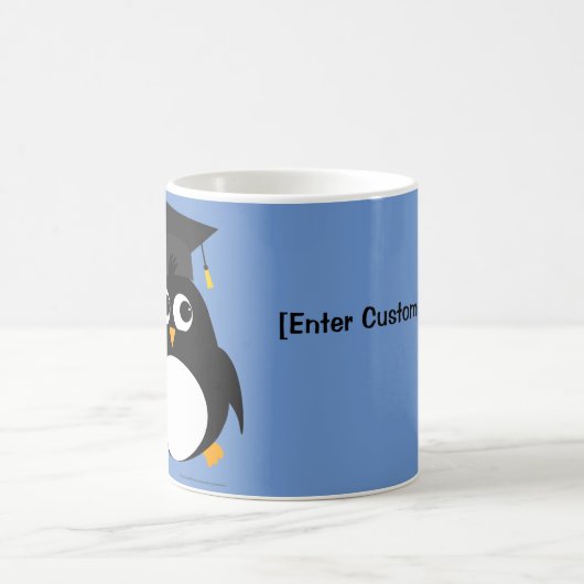 Mug Conception d'obtention du diplôme de pingouin - (Centre)