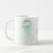 Mug Conception d'océan à l'aquarelle de méduses d'été (Gauche)