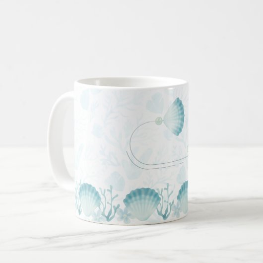 Mug Conception d'océan aquarelle Perle d'Été (Devant gauche)