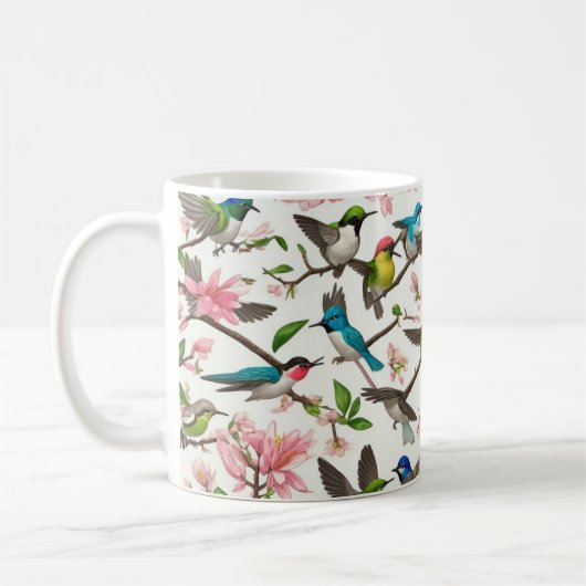 Mug conception d'oiseaux (Gauche)