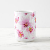 Mug Conception d'orchidées à l'aquarelle 15 (Centre)