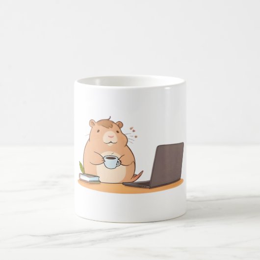 Mug Conception d'ordinateur portable de codeur de capy (Centre)