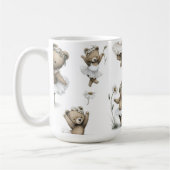 Mug Conception d'ours ballerine à l'aquarelle mignonne (Gauche)