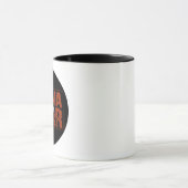 Mug Conception d'ours-maman rétro rouge noir (Centre)