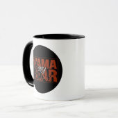 Mug Conception d'ours-maman rétro rouge noir (Devant gauche)