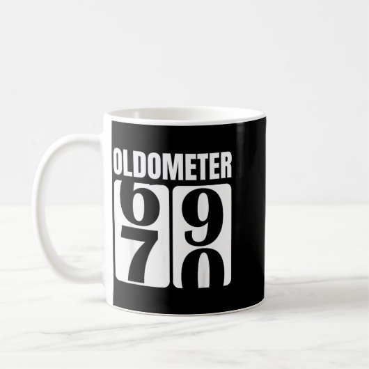 Mug Conception drôle d'anniversaire 70 ans Oldometer (Gauche)
