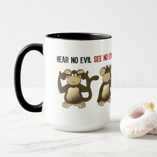 Mug Conception drôle de bande dessinée de quatre (Avec donut)