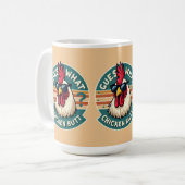 Mug Conception drôle de blague de poulet rétro (Devant gauche)