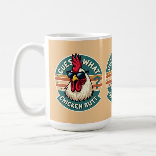 Mug Conception drôle de blague de poulet rétro (Gauche)
