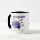 Mug Conception drôle de cerveau de directeur des (Devant gauche)