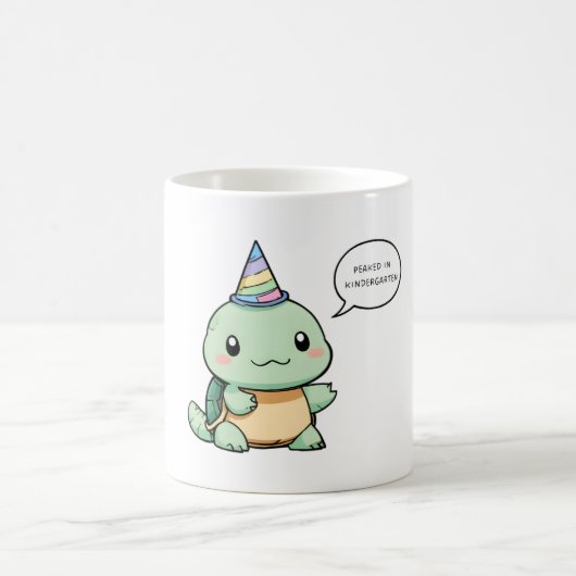 Mug Conception drôle de tortue "A atteint son apogée à (Centre)