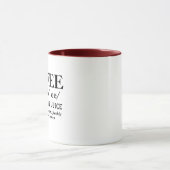 Mug conception drôle d'humour de café d'amour d'amants (Centre)