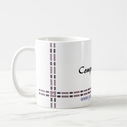 Mug Conception du bureau de liaison de raisin (Gauche)
