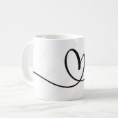 Mug Conception du coeur perdu, décontracté, toucher de (Devant gauche)