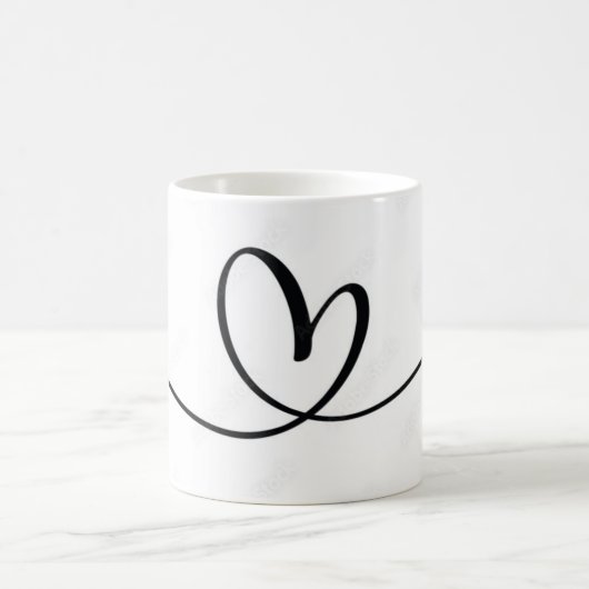 Mug Conception du coeur perdu, décontracté, toucher de (Centre)