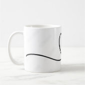 Mug Conception du coeur perdu, décontracté, toucher de (Gauche)