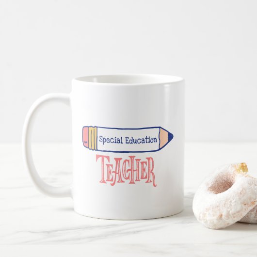 Mug Conception du crayon enseignant de l'éducation spé (Avec donut)