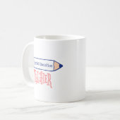 Mug Conception du crayon enseignant de l'éducation spé (Devant gauche)