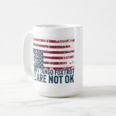 Mug Conception du drapeau anti-Trump Whiskey Tango Fox (Devant gauche)