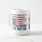 Mug Conception du drapeau anti-Trump Whiskey Tango Fox (Devant gauche)