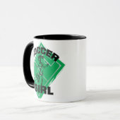 Mug Conception du football de fille du football de (Devant gauche)