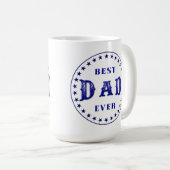 Mug Conception du logo du meilleur DAD Jamais Badge (Devant droit)