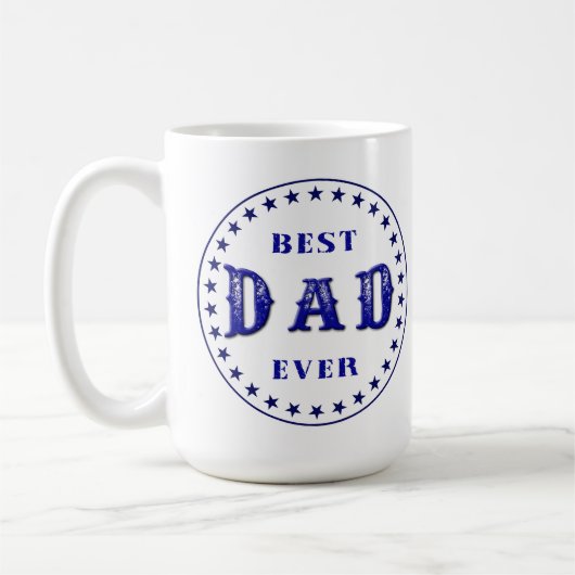 Mug Conception du logo du meilleur DAD Jamais Badge (Gauche)