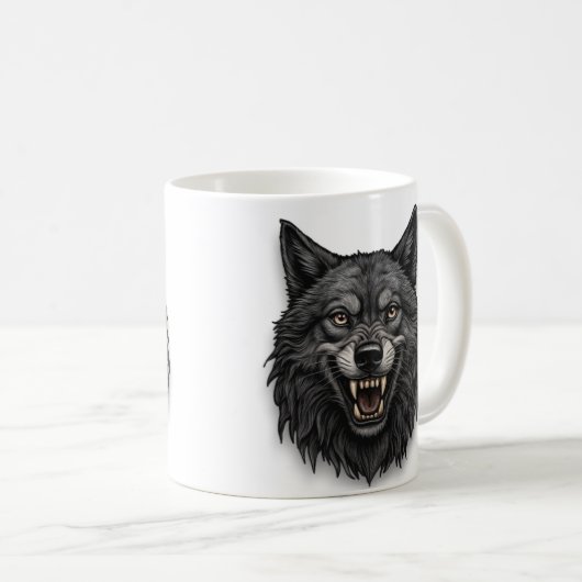 Mug Conception du loup (Devant droit)