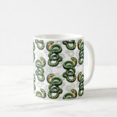 Mug Conception du Motif de serpent Arrière - plan blan (Devant droit)