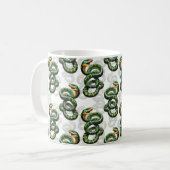 Mug Conception du Motif de serpent Arrière - plan blan (Devant gauche)