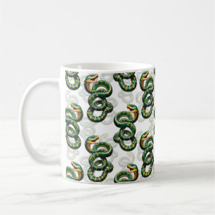 Mug Conception du Motif de serpent Arrière - plan blan