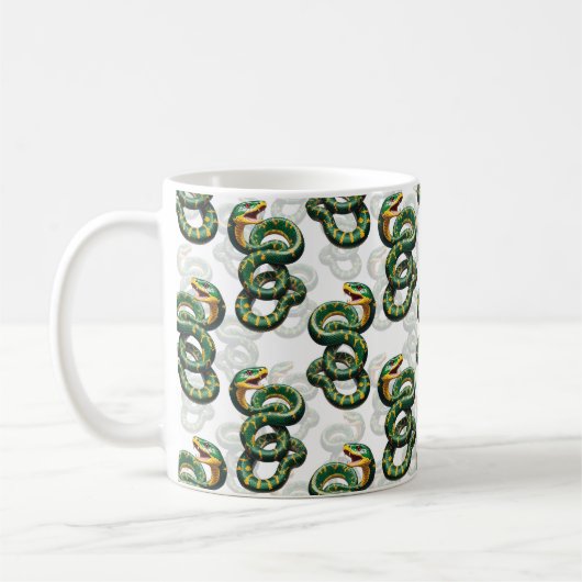 Mug Conception du Motif de serpent Arrière - plan blan (Gauche)