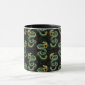 Mug Conception du Motif de serpent Arrière - plan noir (Centre)