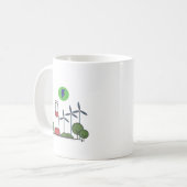 Mug Conception du plante nucléaire (Devant gauche)