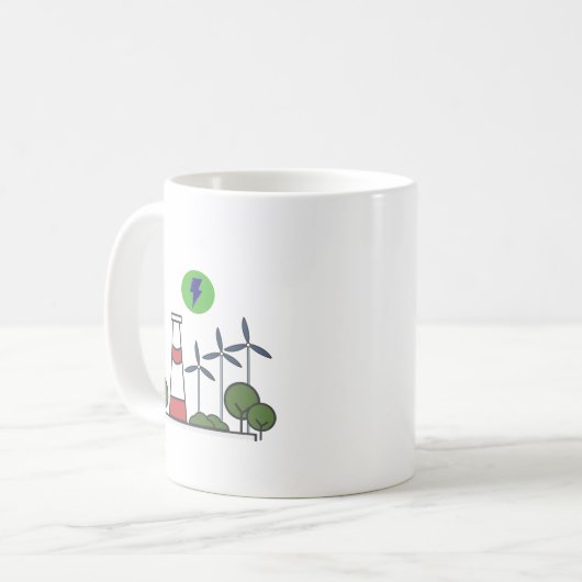 Mug Conception du plante nucléaire (Devant gauche)