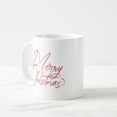 Mug Conception du script Joyeux Noël à la main (Devant gauche)