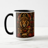 Mug Conception du zodiaque masculin céleste Lion (Gauche)