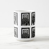 Mug Conception d'unité de silhouette noire moderne (Centre)