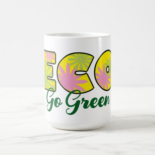 Mug Conception Éco Rétro Verte (Centre)