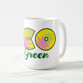 Mug Conception Éco Rétro Verte (Devant droit)
