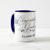 Mug Conception élégante de diplôme avec écriture et an (Devant gauche)