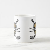 Mug Conception élégante de monogramme de golf personna (Centre)