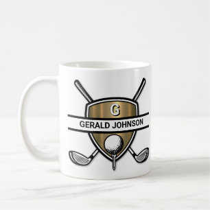 Mug Conception élégante de monogramme de golf personna