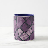Mug Conception élégante en verre de couleur violet géo (Centre)