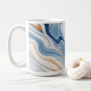 Mug Conception en marbre de la Marine Abstraite