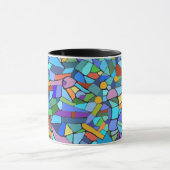 Mug Conception en verre de tache abstraite (Centre)