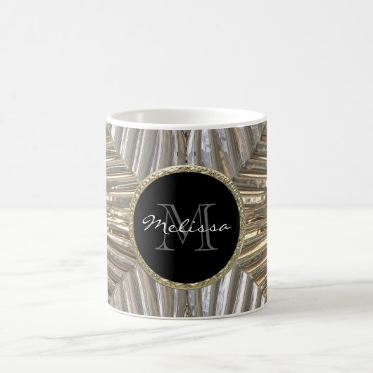 Mug Conception en verre métallique d'or argenté (Centre)