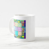Mug Conception en verre souillé de Sudoku (Devant gauche)